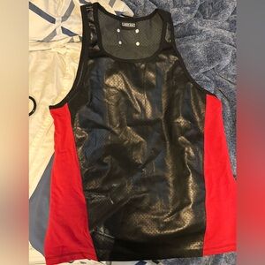 Black and Red Men's Tank Top